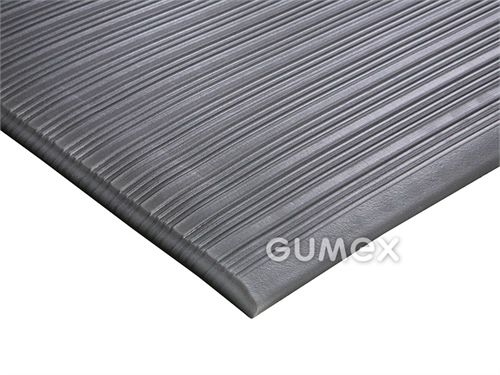 ORTHOMAT RIBBED, 9,5mm, 600x900mm, Längsmuster, Schaum PVC, 0°C/+60°C, grau, 